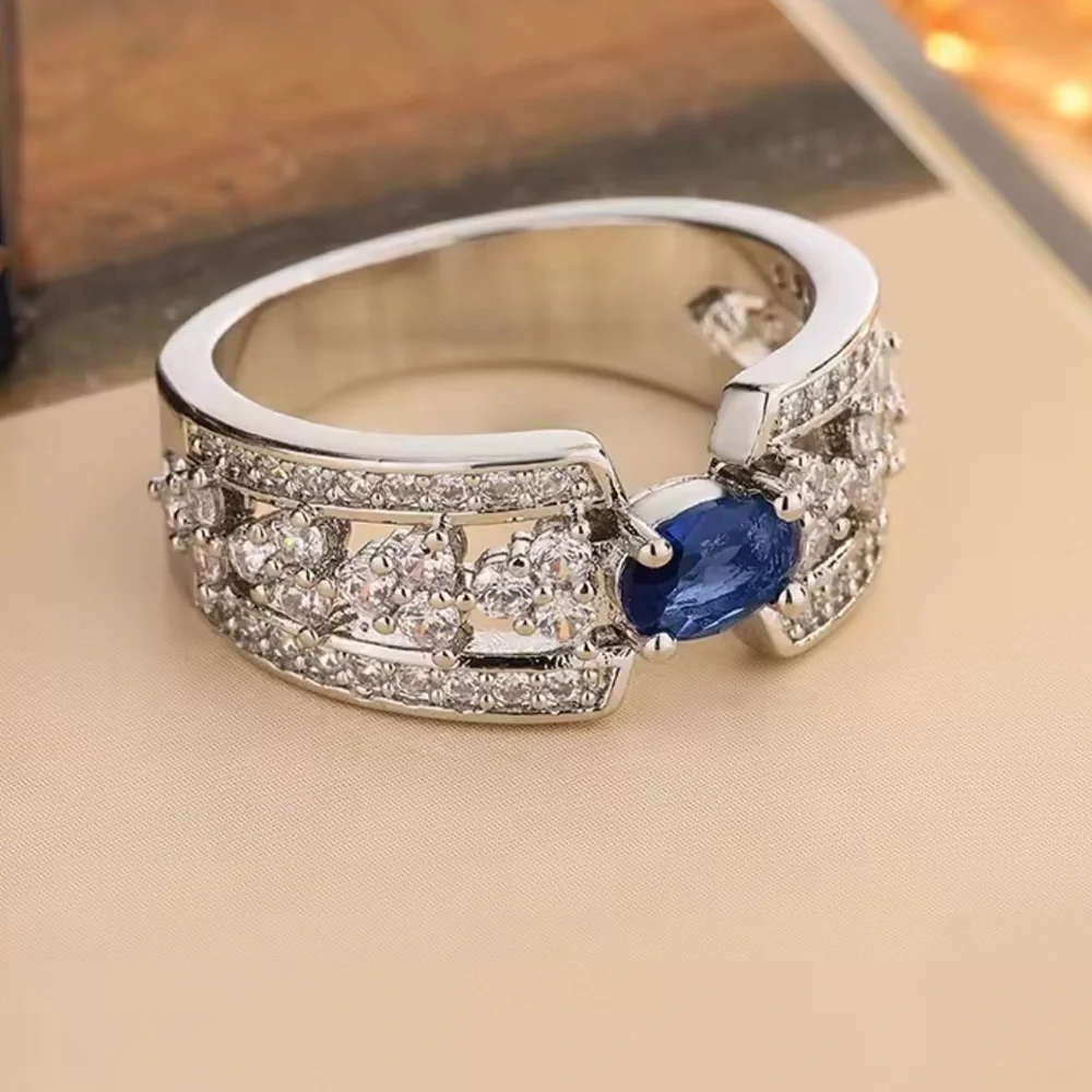 New Sapphire and Diamond Ring